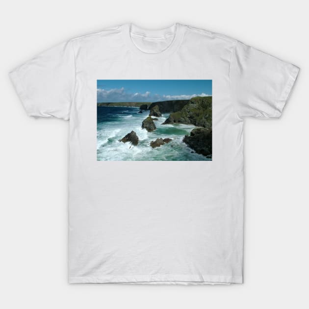 Bedruthan Steps, Cornwall T-Shirt by BarnabyEdwards